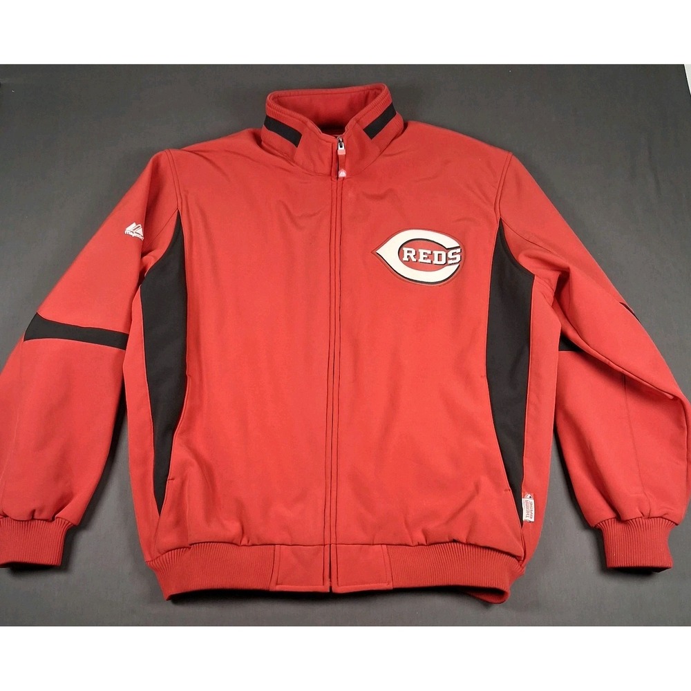 Cincinnati Reds Jacket Mens Size 2xl Authentic Majestic Premier Therma Base MLB